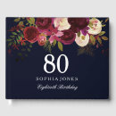 Recherche de 80th birthday guest books Floral