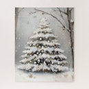 Search for christmas tree puzzles Winter landscape