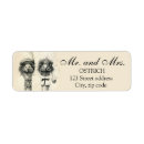Search for husband wife return address labels Vintage