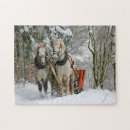 Recherche de cheval blanc puzzles Neige