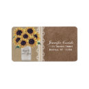 Search for sunflower wedding return address labels Thank you