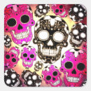 Search for pink sugar skull stickers Black