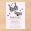 Search for pink black lingerie party invitations Chic
