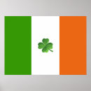 Recherche de trèfle irlandais posters Drapeau
