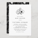 Search for black baby shower invitations Typography