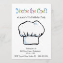 Search for pizza chef birthday invitations Cooking