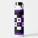 Search for valentines day water bottles Black and white
