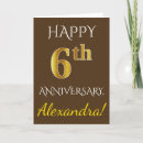 Recherche de 6ème anniversaire mariage cartes invitations Faux or