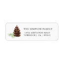 Search for pinecone return address labels Winter