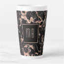 Recherche de marbre rose tasses Monogrammé