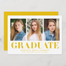 Search for yellow graduation invitations High school