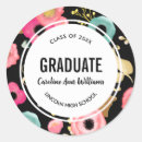Search for pink and black graduation stickers High school graduation