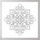 Recherche de noir blanc mandala posters Géométrique