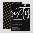 Search for 60 and fabulous surprise party invitations Gold