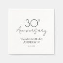 Search for 30th anniversary napkins Vow renewal