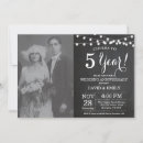 Search for 5th anniversary invitations Black and white