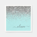 Search for blue and silver napkins Glitter