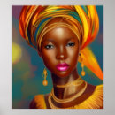 Recherche de femme africaine posters Coloré