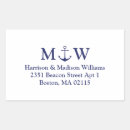 Search for navy blue nautical wedding stickers Initials