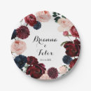 Recherche de burgundy paper plates Bride