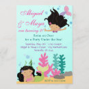 Search for twin mermaids invitations Ocean