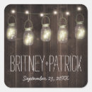 Search for rustic mason jar wedding stickers Country