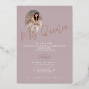 Search for rose gold foil birthday invitations Calligraphy script
