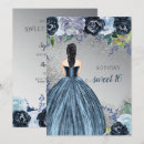 Recherche de 16ème de partie invitations Bleu