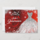 Search for red gown invitations Silver