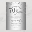 Search for silver 70th birthday invitations Diamonds