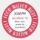 Search for red alert stickers Allergy