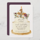 Recherche de purple 1ans anniversaire invitations Aquarelle