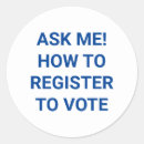 Search for voter registration stickers Political