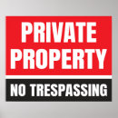 Search for private posters No trespassing