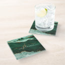 Recherche de marbre vert dessous de verres Parties scintillant or