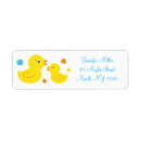 Search for yellow duck return address labels Rubber duck baby shower