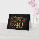 Search for black gold 40th birthday cards 40 and fabulous