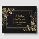 Recherche de black gold wedding guest books Fiançailles