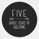 Search for birthday boy 5 stickers Old