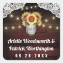 Search for mason jar wedding stickers Sunflower