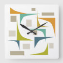 Search for colorful clocks Mid century modern