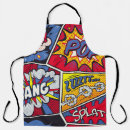 Search for kitchen pop art pattern aprons Cartoon