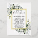 Recherche de gold frame bridal shower invitations Feuille d'or