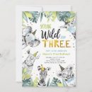 Search for young wild three boy invitations Party animals