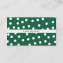 Recherche de vert pois cartes visite Polkadot