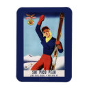 Recherche de vintage de ski magnets Skis