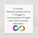 Search for autism business cards Nonverbal