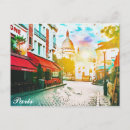 Recherche de montmartre cartes postales Illustration
