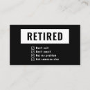 Recherche de humour drôle cartes visite Retraité