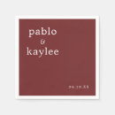 Search for burgundy wedding napkins Modern